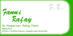 fanni rafay business card